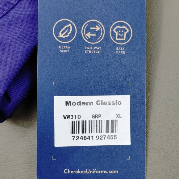 Cherokee Scrub Jacket Womens XL Grape Snap Front Revolution RN Nurse CNA Spa - Picture 6 of 10